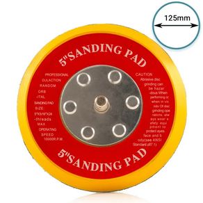 Glass Polish 12703 Dual Action Sanding Pad, DA Hook and Loop Sander Backer | 5/16"-24 | 125 mm