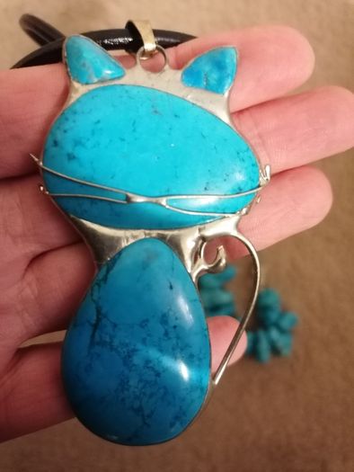 Turquise set : necklace and brancelet