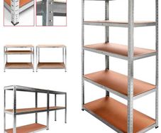 Galvanized metal shelf 875kg 5 Baldas 180x90x40cm Ideal garage