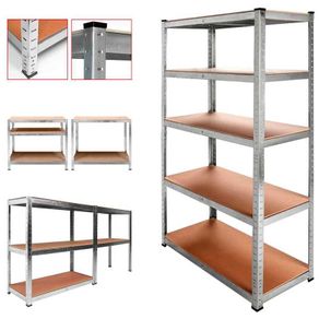 Galvanized metal shelf 875kg 5 Baldas 180x90x40cm Ideal garage