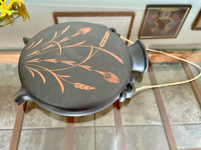 Vintage Mid Century Wormser Terra Sigillata Ceramic Hanging Wall Vase West Germany