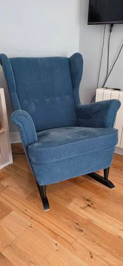 IKEA Strandmon armchair with detachable rocking chair accessory