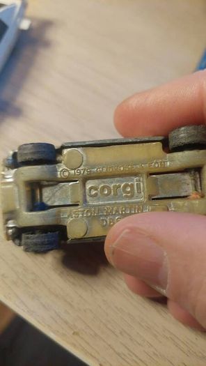 Corgi Juniors Bond Lotus, Bond Aston Martin, Black Cab (Playworn)