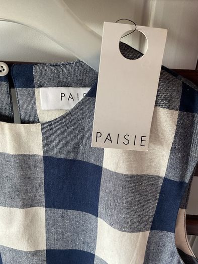 dress Bnwt paise asymmetrical gingham check dress size 10