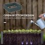 Set of 2 291L Raised Garden Bed, Elevated Galvanised Planter Box for Flowers, Herbs, 100x100x30cm, Dark Grey Image 3