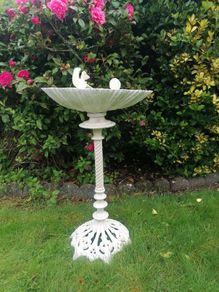 Cast Iron Bird Bath Victorian Style