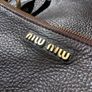 Miu Miu Vitello Lux Bow Bag Dark Brown Leather Gold Hardware Image 3