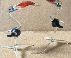 Pair Glass Toucans