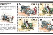 1989 Ireland Motoring Classics Stamp Booklet Pane including unperforated example  Mint Never Hinged (MNH). Hibernian HP31