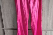 Pink satin look trousers size 40