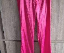 Pink satin look trousers size 40