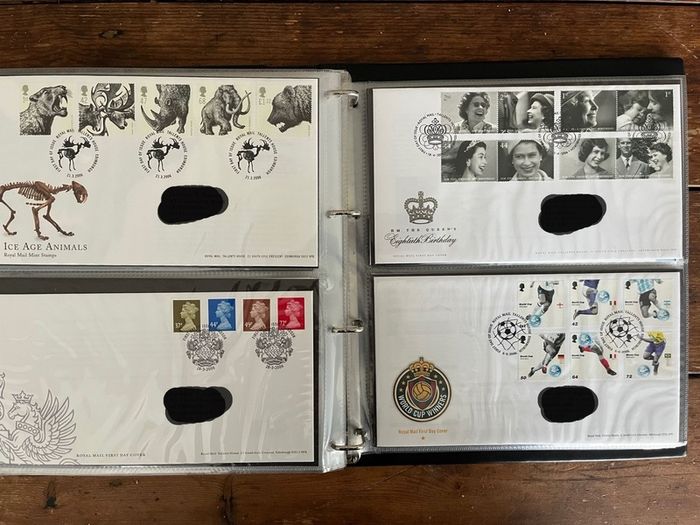 Collection of  87 UK First Day Cover stamps 2003 to 2006 in album