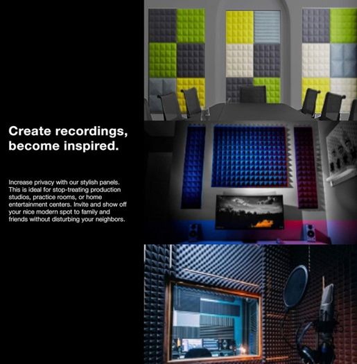 12 Pack - Acoustic Foam Panels, 2" X 12" X 12" Mushroom Studio Wedge Tiles, Sound Panels Wedges Soundproof Sound Insulation Absorbing MULTIPLE DESIGNS AVAILABLE, SEE PHOTOS (FREE POSTAGE)