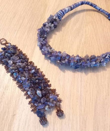 Matching Amethyst Bracelet Necklace Set