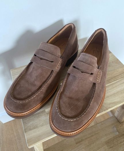 ECCO Metropole London Suede Loafers 10.5
