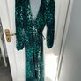 (Silk Fred) Leopard print maxi wrap dress. Size 10 Image 7