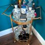 Beautiful Tara Harriet Gold & mirror Drinks Trolly Image 2