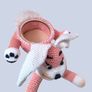 Handmade Crochet Bunny Basket Easter Gift Organizer No Contents Image 4