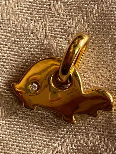 Ponte Vecchio Turtle Gold 750 with stud diamond pendant