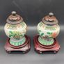 Chinese Famille Vert Porcelain Ginger Jars 19th Century Image 2