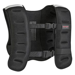 11 lb Weighted Vest  Breathable Neoprene, Adjustable Straps, Reflective Strips 16.9 x 13 in, Black