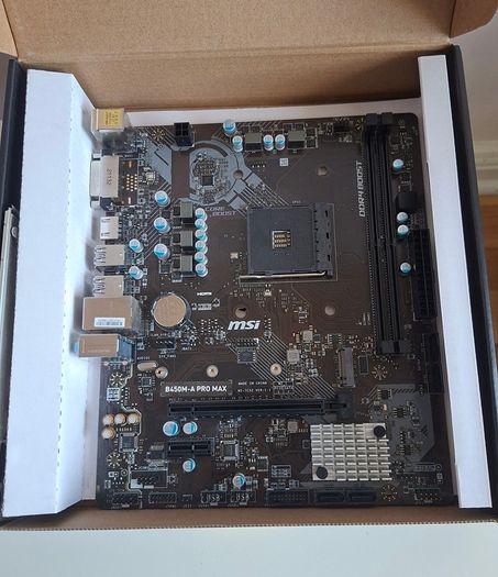 MSI B450M-A PRO MAX Socket AM4 DDR4 Micro ATX M.2 USB 3.2 Gaming Desktop Motherboard