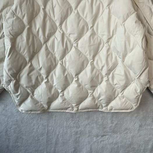 COS Quilted Recycled Down Jacket Cream Off-White Size M