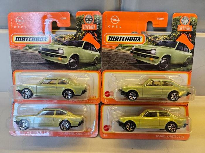 Green Opel Kadett C GT 1975 Matchbox 2024 Brand New Short Card