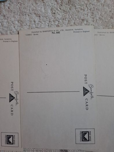 5 Bamforth just married saucy postcards.