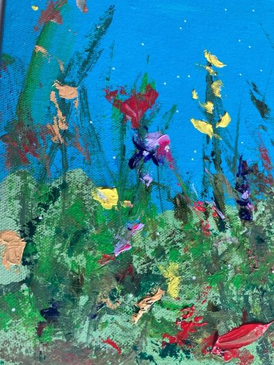 Original painting Floral Art original Irish art painting Gift