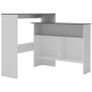 Bar Table with 2 Table Tops White and Grey 130x40x120 cm Image 2