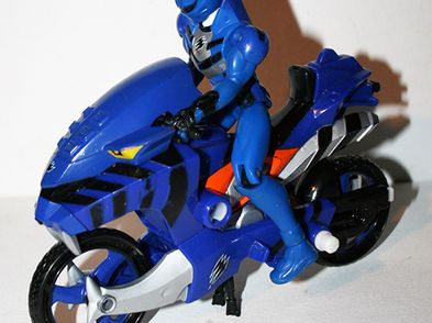 Power Rangers Jungle Fury Blue Jaguar Strike Rider Bike Action Figure ...