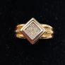 9ct yellow  diamond ring size O Image 2