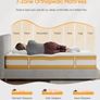 10 Inch Hybrid Memory Foam Mattress 4FT6, 7 Zone Orthopedic Double Mattress, Pocket Spring Medium Firm Breathable Soft Fabric, with Motion Isolation, with OEKO TEX 135x190x25cm Image 3