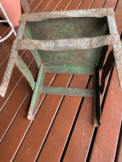 vintage industrial stool / table