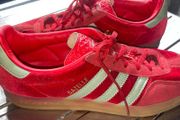 Red adidas gazelle