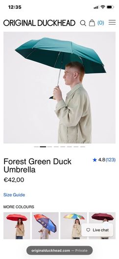 New Original Duck Head Umbrella In Forest Green