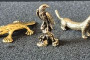 3 brass Animals,. Solid brass.