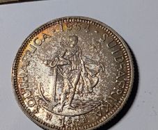South Africa Silver Shilling 1954