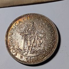 South Africa Silver Shilling 1954