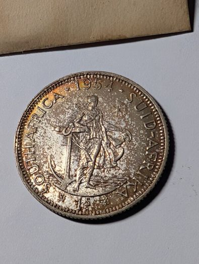 South Africa Silver Shilling 1954