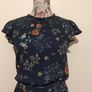 Navy Blue Floral Pocket Dress Image 3