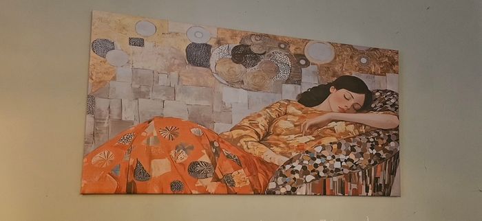 Klimt inspired canvas on frame. 100 x 50cm
