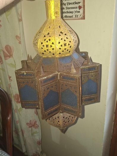 Vintage Large Moroccan, Moorish, or North African Hanging Lantern, Postage available or Collection