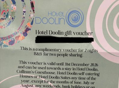 Hotel Doolin Gift Voucher