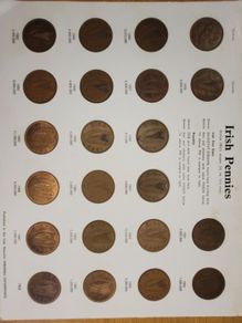 Irish pennies coin from 1928 to 1968
