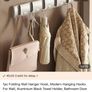 5 Hooks Folding Wall Hanger, Modern Hanging Hooks For Wall, Aluminium White Towel Holder, Bathroom Door Clothe Hanger, Wall Mounted Coat Rack, Bathroom Accessories Image 8
