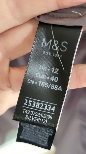 M&S Collection Silver Grey longline lightweight coat Sz 12 Oversized (Fit 12-16Uk) - Rrp 99 (New)