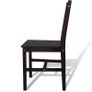 Dining Chairs 6 pcs Dark Brown Pinewood Image 5