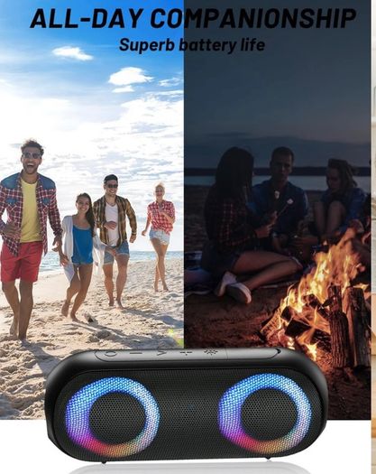 Portable Speakers Wireless Bluetooth 5.0,30W Loud Stereo Sound,IPX7 Waterproof,Long Playtime,100ft Bluetooth Range (FREE SHIPPING)